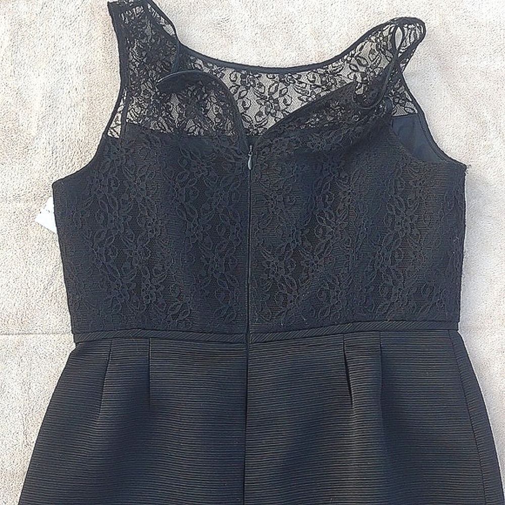 😎TARARI ARTHUR S. LEVINE Lace Cocktail Dress in Black - Picture 7 of 12